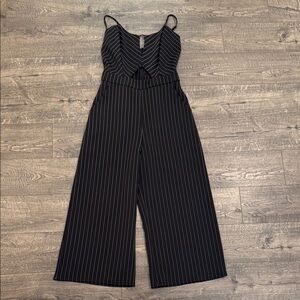 Black Striped Jumpsuit